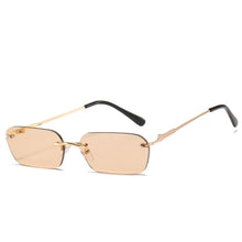Load image into Gallery viewer, Vintage Rimless Sunglasses For Women Hip Hop Shades Polygon Metal Sun Glasses Mirror Oculos  Gafas Travel Glasses MWJ6010