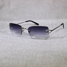 Load image into Gallery viewer, Vintage Rimless Sunglasses Men Metal Frame Clear Glasses Frame Square Shades for Women Summer Club Oculos Eyewear