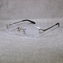 Load image into Gallery viewer, Vintage Rimless Sunglasses Men Metal Frame Clear Glasses Frame Square Shades for Women Summer Club Oculos Eyewear