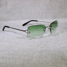 Load image into Gallery viewer, Vintage Rimless Sunglasses Men Metal Frame Clear Glasses Frame Square Shades for Women Summer Club Oculos Eyewear