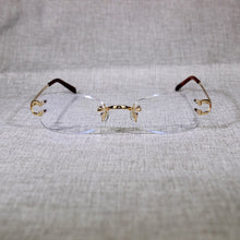 Load image into Gallery viewer, Vintage Rimless Sunglasses Men Metal Frame Clear Glasses Frame Square Shades for Women Summer Club Oculos Eyewear
