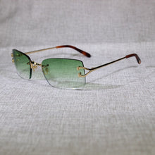 Load image into Gallery viewer, Vintage Rimless Sunglasses Men Metal Frame Clear Glasses Frame Square Shades for Women Summer Club Oculos Eyewear