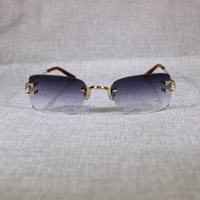 Load image into Gallery viewer, Vintage Rimless Sunglasses Men Metal Frame Clear Glasses Frame Square Shades for Women Summer Club Oculos Eyewear