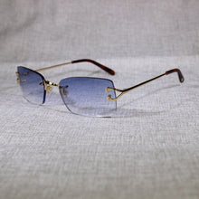 Load image into Gallery viewer, Vintage Rimless Sunglasses Men Metal Frame Clear Glasses Frame Square Shades for Women Summer Club Oculos Eyewear