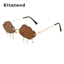 Load image into Gallery viewer, Vintage Rimless Sunglasses Women 2023 Clouds Steampunk Sunglasses Men Frameless Glasses Lightning Pendant Shades UV400 Oculos
