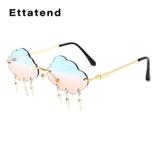 Load image into Gallery viewer, Vintage Rimless Sunglasses Women 2023 Clouds Steampunk Sunglasses Men Frameless Glasses Lightning Pendant Shades UV400 Oculos
