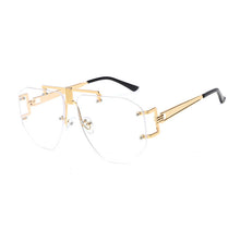 Load image into Gallery viewer, Vintage Rimless Sunglasses Women 2023 Pilot Steampunk Sunglasses Classic Eyeglasses Men Clear Lens Vintage Retro Punk Shades