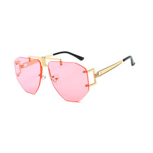 Load image into Gallery viewer, Vintage Rimless Sunglasses Women 2023 Pilot Steampunk Sunglasses Classic Eyeglasses Men Clear Lens Vintage Retro Punk Shades