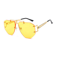 Load image into Gallery viewer, Vintage Rimless Sunglasses Women 2023 Pilot Steampunk Sunglasses Classic Eyeglasses Men Clear Lens Vintage Retro Punk Shades