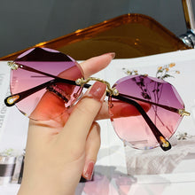 Load image into Gallery viewer, Vintage Rimless Sunglasses Women Brand Designer Gradient Sun Glasses Female Cutting Lens Retro Ladies Eyeglasses