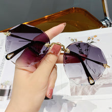 Load image into Gallery viewer, Vintage Rimless Sunglasses Women Brand Designer Gradient Sun Glasses Female Cutting Lens Retro Ladies Eyeglasses