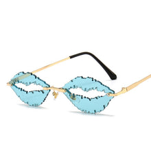 Load image into Gallery viewer, Vintage Rimless Sunglasses Women Men 2023  Lip Shape Glasses Steampunk Sun Glasses Shades Glasses UV400 Oculos Men