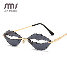 Load image into Gallery viewer, Vintage Rimless Sunglasses Women Men 2023  Lip Shape Glasses Steampunk Sun Glasses Shades Glasses UV400 Oculos Men