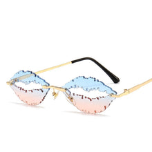 Load image into Gallery viewer, Vintage Rimless Sunglasses Women Men 2023  Lip Shape Glasses Steampunk Sun Glasses Shades Glasses UV400 Oculos Men