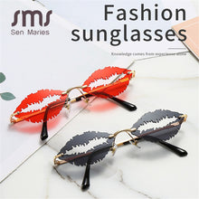 Load image into Gallery viewer, Vintage Rimless Sunglasses Women Men 2023  Lip Shape Glasses Steampunk Sun Glasses Shades Glasses UV400 Oculos Men