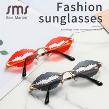 Load image into Gallery viewer, Vintage Rimless Sunglasses Women Men  Lip Shape Glasses Steampunk Sun Glasses Shades Glasses UV400 Oculos Men
