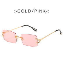 Load image into Gallery viewer, Vintage Rimless Sunglasses Women Men Retro Brand Designer Sun Glasses Female Male Rectangle Eyewear UV400 Oculos De Sol