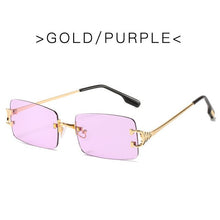 Load image into Gallery viewer, Vintage Rimless Sunglasses Women Men Retro Brand Designer Sun Glasses Female Male Rectangle Eyewear UV400 Oculos De Sol
