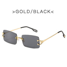 Load image into Gallery viewer, Vintage Rimless Sunglasses Women Men Retro Brand Designer Sun Glasses Female Male Rectangle Eyewear UV400 Oculos De Sol