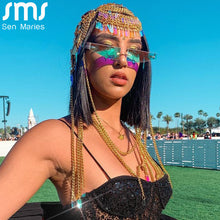 Load image into Gallery viewer, Vintage Rimless Sunglasses Women Men Retro Sun Glasses Women Punk Eyeglasses Steampunk Shades Eyewear Blue Red Personality UV400