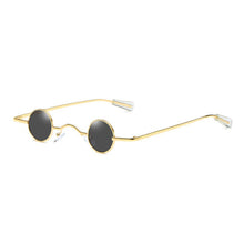 Load image into Gallery viewer, Vintage Rock Punk Man Sunglasses Classic Small Round Sunglasses Women Wide Bridge Metal Frame Black lens Eyewear Driving очки