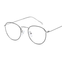 Load image into Gallery viewer, Vintage Round Computer Men Glasses Women Metal Optical Small Eyeglasses Frames  Anti-blue Light Clear Eyewear
