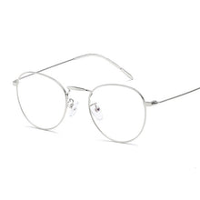 Load image into Gallery viewer, Vintage Round Computer Men Glasses Women Metal Optical Small Eyeglasses Frames  Anti-blue Light Clear Eyewear