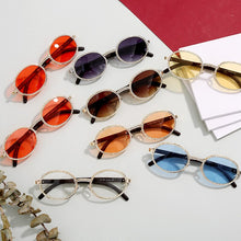 Load image into Gallery viewer, Vintage Round Diamond Sunglasses Men 2023  Women Oval Crystal Wood Punk Glasses Eyewear UV400 Gafas de sol