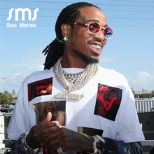 Load image into Gallery viewer, Vintage Round Diamond Sunglasses Men 2023  Women Oval Crystal Wood Punk Glasses Eyewear UV400 Gafas de sol