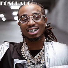 Load image into Gallery viewer, Vintage Round Diamond Sunglasses Men Classic  Women Oval Crystal Wood Punk Glasses Eyewear Shades Gafas de sol