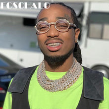 Load image into Gallery viewer, Vintage Round Diamond Sunglasses Men Classic  Women Oval Crystal Wood Punk Glasses Eyewear Shades Gafas de sol