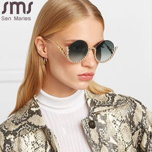 Load image into Gallery viewer, Vintage Round Diamond Sunglasses Women 2023  Women Oval Crystal Retro Glasses Rhinestone Shades Eyewear UV400