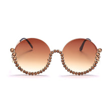 Load image into Gallery viewer, Vintage Round Diamond Sunglasses Women 2023  Women Oval Crystal Retro Glasses Rhinestone Shades Eyewear UV400