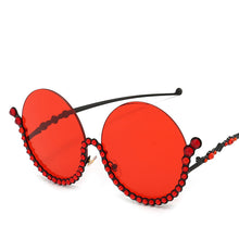 Load image into Gallery viewer, Vintage Round Diamond Sunglasses Women 2023  Women Oval Crystal Retro Glasses Rhinestone Shades Eyewear UV400