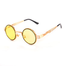 Load image into Gallery viewer, Vintage Round Diamond Sunglasses Women  Brand Steampunk Clear Lens Red Yellow Rhinestone Eyeglasses UV400 Gafas De Sol