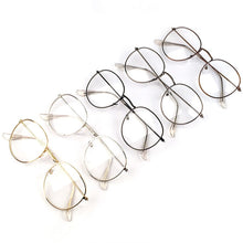 Carica l&#39;immagine nel visualizzatore di Gallery, Vintage Round Glasses Clear Lens Gold Round Metal Frame Glasses Optical Men Women Eyeglass Frame Fake Glasses