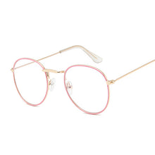 Load image into Gallery viewer, Vintage Round Glasses Clear Lens Gold Round Metal Frame Glasses Optical Men Women Eyeglass Frame Fake Glasses
