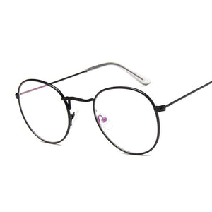 Vintage Round Glasses Clear Lens Gold Round Metal Frame Glasses Optical Men Women Eyeglass Frame Fake Glasses