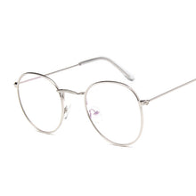 Load image into Gallery viewer, Vintage Round Glasses Clear Lens Gold Round Metal Frame Glasses Optical Men Women Eyeglass Frame Fake Glasses