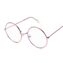 Load image into Gallery viewer, Vintage Round Glasses Clear Lens Gold Round Metal Frame Glasses Optical Men Women Eyeglass Frame Fake Glasses