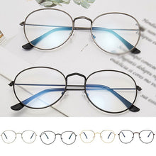 Load image into Gallery viewer, Vintage Round Glasses Clear Lens Gold Round Metal Frame Glasses Optical Men Women Eyeglass Frame Fake Glasses