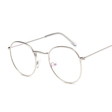 Load image into Gallery viewer, Vintage Round Glasses Clear Lens Gold Round Metal Frame Glasses Optical Men Women Eyeglass Frame Fake Glasses