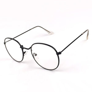 Vintage Round Glasses Clear Lens Gold Round Metal Frame Glasses Optical Men Women Eyeglass Frame Fake Glasses