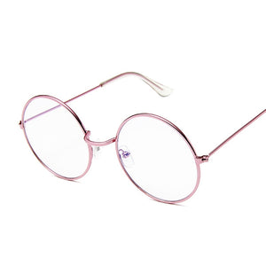 Vintage Round Glasses Clear Lens  Gold Round Metal Frame Glasses Optical Men Women Eyeglass Frame Fake Glasses