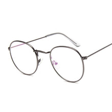 Load image into Gallery viewer, Vintage Round Glasses Clear Lens Gold Round Metal Frame Glasses Optical Men Women Eyeglass Frame Fake Glasses