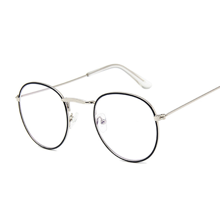 Vintage Round Glasses Clear Lens Gold Round Metal Frame Glasses Optical Men Women Eyeglass Frame Fake Glasses