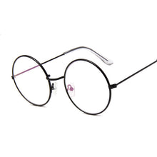 Load image into Gallery viewer, Vintage Round Glasses For Women Metal Frame Unisex Retro Black Circle Optical Eyeglasses Transparent Lens Bookworm Eyewear