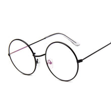 Load image into Gallery viewer, Vintage Round Glasses For Women Metal Frame Unisex Retro Black Circle Optical Eyeglasses Transparent Lens Bookworm Eyewear