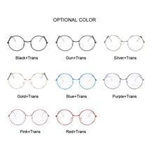 Load image into Gallery viewer, Vintage Round Glasses For Women Metal Frame Unisex Retro Black Circle Optical Eyeglasses Transparent Lens Bookworm Eyewear