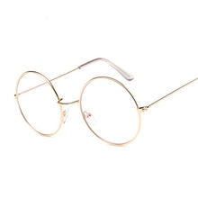 Load image into Gallery viewer, Vintage Round Glasses For Women Metal Frame Unisex Retro Black Circle Optical Eyeglasses Transparent Lens Bookworm Eyewear